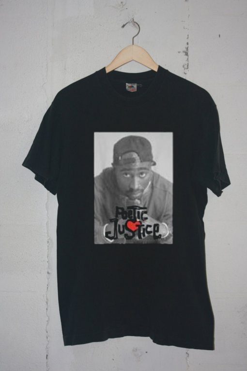 Poetic Justice Tupac Shakur T Shirt Black