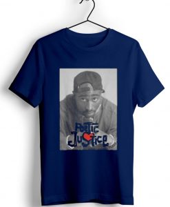 Poetic Justice Tupac Shakur T Shirt Blue Navy