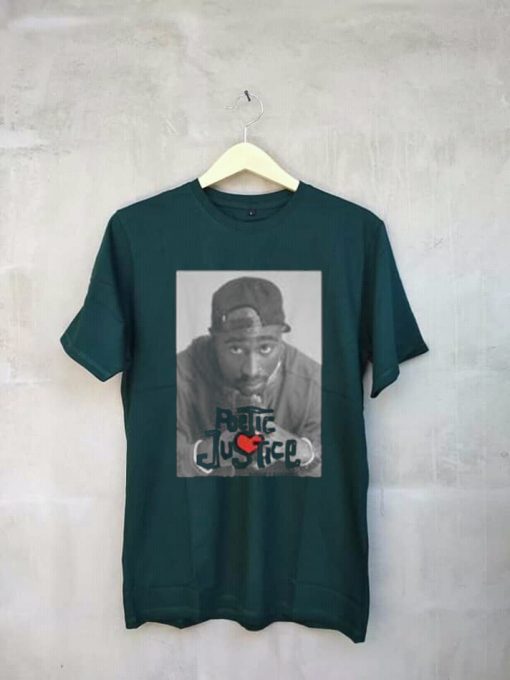 Poetic Justice Tupac Shakur T Shirt Green