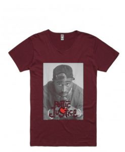 Poetic Justice Tupac Shakur T Shirt Maroon