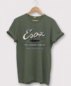 Retro Esox Predator Green Army T-Shirt