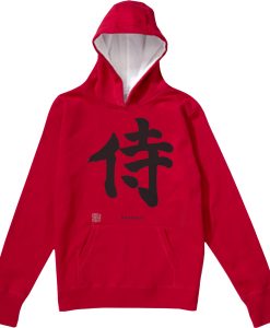 Samurai Black Japanese Red Hoodie