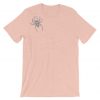 Spider Brooch Unisex T-shir Pink