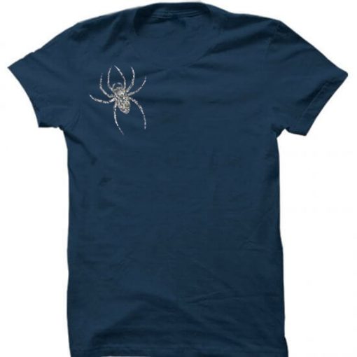 Spider Brooch Unisex T-shirt Blue