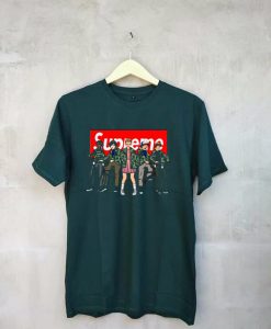 Stranger Things Supreme unisex green t shirts