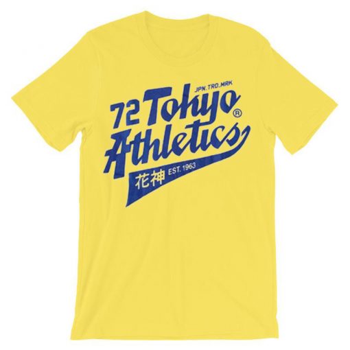 TOKYO Japanese Baseball T Shirt Yellow