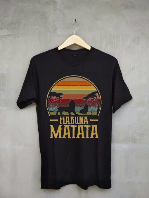 Vintage The Lion Simba King Hakuna-Matata Black