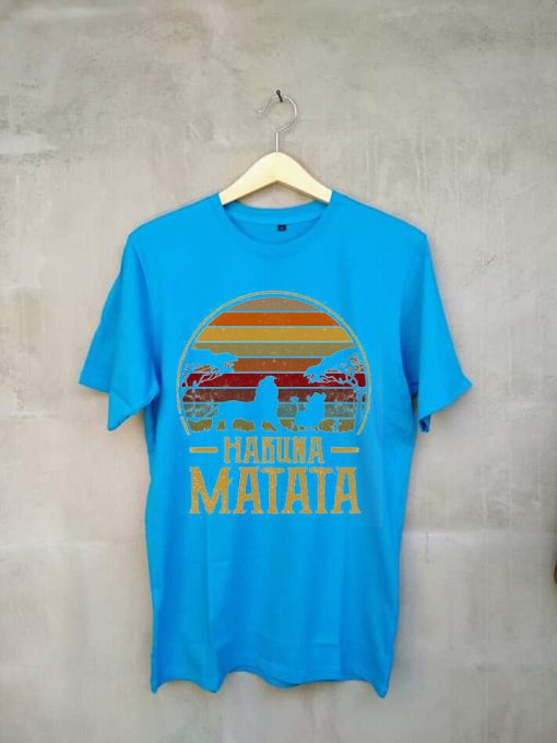 Vintage The Lion Simba King Hakuna-Matata Blue