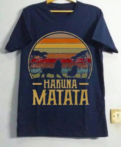 Vintage The Lion Simba King Hakuna-Matata Blue Navy