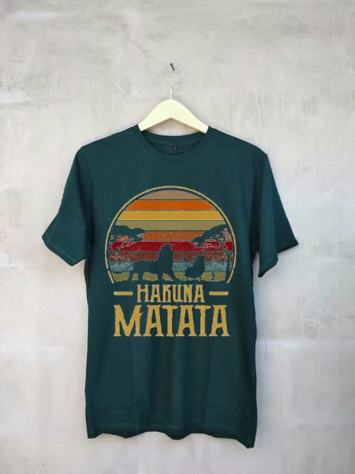 Vintage The Lion Simba King Hakuna-Matata Green