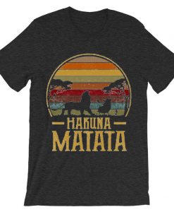 Vintage The Lion Simba King Hakuna-Matata Grey Asphalt