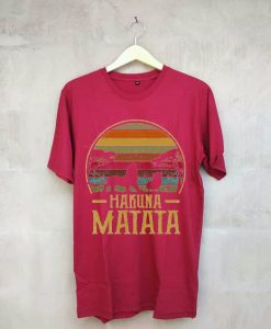 Vintage The Lion Simba King Hakuna-Matata Red