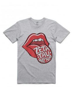 ZTA Zeta Tau Alpha Retro Vintage T-Shirt Grey