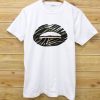 Zebra Lips white t shirts