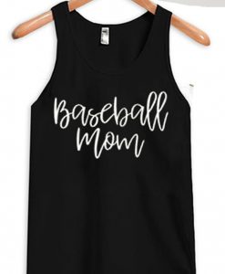 baseball mom black tank top