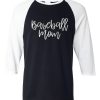 baseball mom black white sleeves baseball t shirts