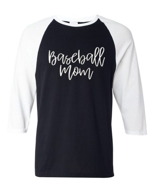 baseball mom black white sleeves baseball t shirts