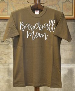 baseball mom brown t shirts