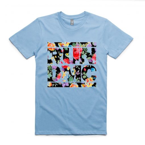 floral logo blue sea tees