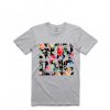 floral logo grey tees