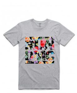 floral logo grey tees