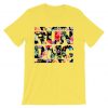 floral logo yellow tees