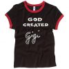 god created gigi red t shirts