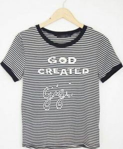 god created gigi zebra ringer woman tshirts