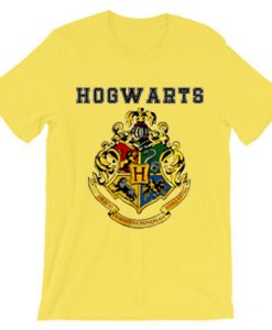 hogwarts logo harry potter Unisex Yellow T shirts