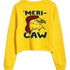 merry claw woman yellow shorts sweatshirts