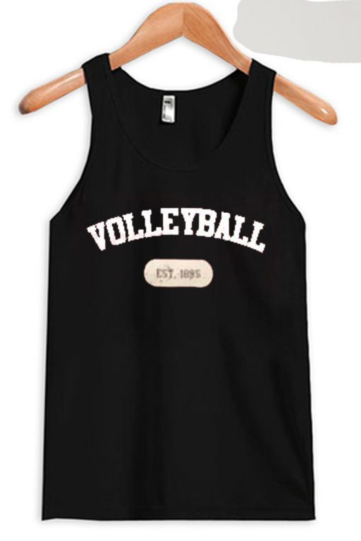 volley ball est 1895 black tank top