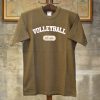 volley ball est 1895 brown t shirts