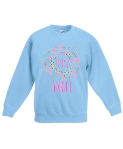 99 percent Angel Girl blue sea sweatshirts