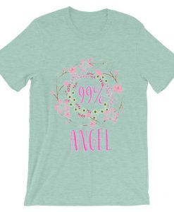 99 percent Angel Girl blue sky tees