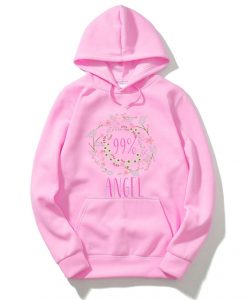 99 percent Angel Girl pink hoodie