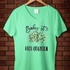 Baby It's Hot Outside-Holiday gren mint v neck woman T-Shirt