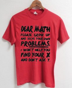 Dear Math Red T shirts