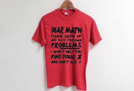 Dear Math Red T shirts