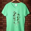 Eucalyptus green mint v neck womanT shirt