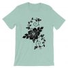 Flowers design blue mint tees