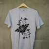 Flowers design grey tees