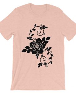 Flowers design pink t tees