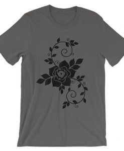 Flowers design shoft grey tees