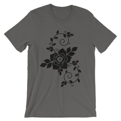 Flowers design shoft grey tees