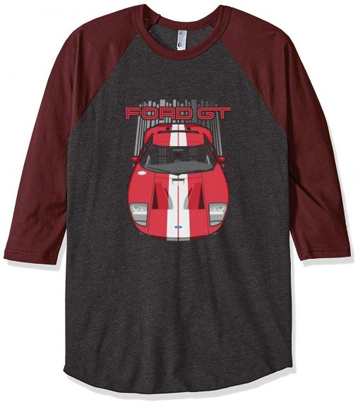 Ford GT 2005-2006 white line grey brown sleeves raglan tees