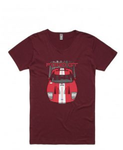 Ford GT 2005-2006 white line maroon tees