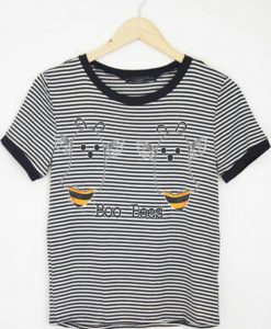 Funny BOO BEES Helloween Ringer Zebra t shirts