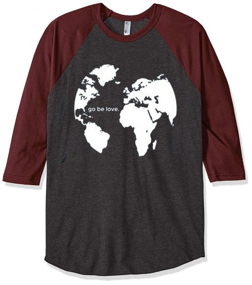 GO BE LOVE Grey Brown Sleeves Raglan Tees