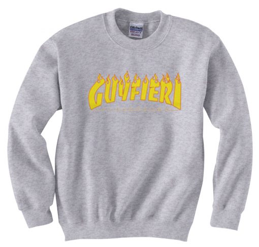 Guy Fieri X Thrasher grey sweatshirts