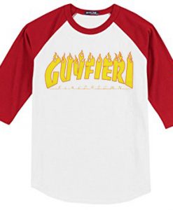 Guy Fieri X Thrasher white red sleeves raglan t shirts